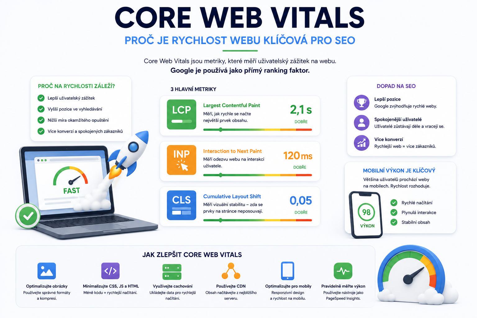 Core Web Vitals a rychlost webu